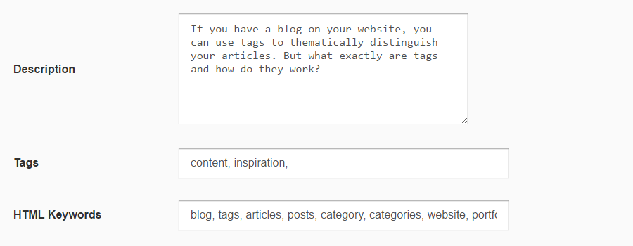 Adding tags to your blog posts